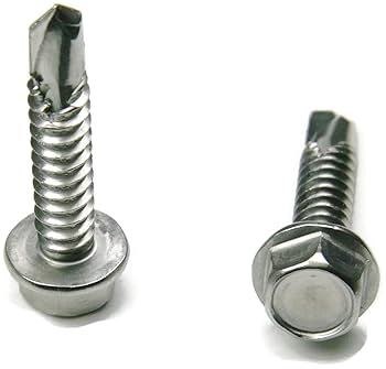 ★残り1点✨ 六角ワッシャーヘッドセルフドリルねじ ステンレス鋼 Amazon.co.jp: #6 ステンレススチール 六角ワッシャーヘッド